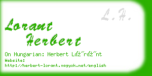 lorant herbert business card